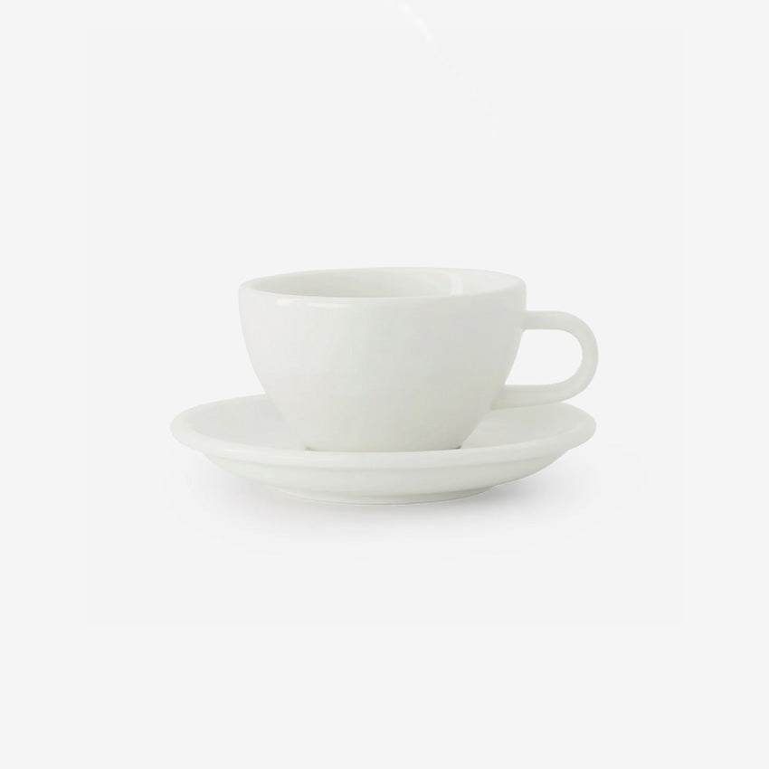 ACME | Tasse et soucoupe cappuccino classiques moyennes - Ensemble de 6