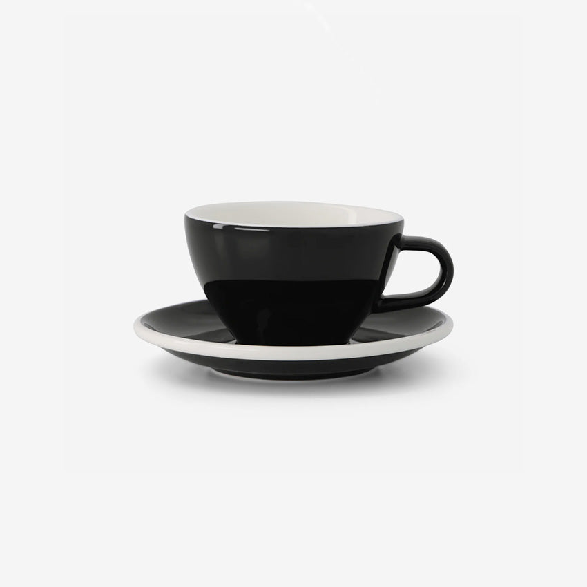 ACME | Tasse et soucoupe cappuccino classiques moyennes - Ensemble de 6