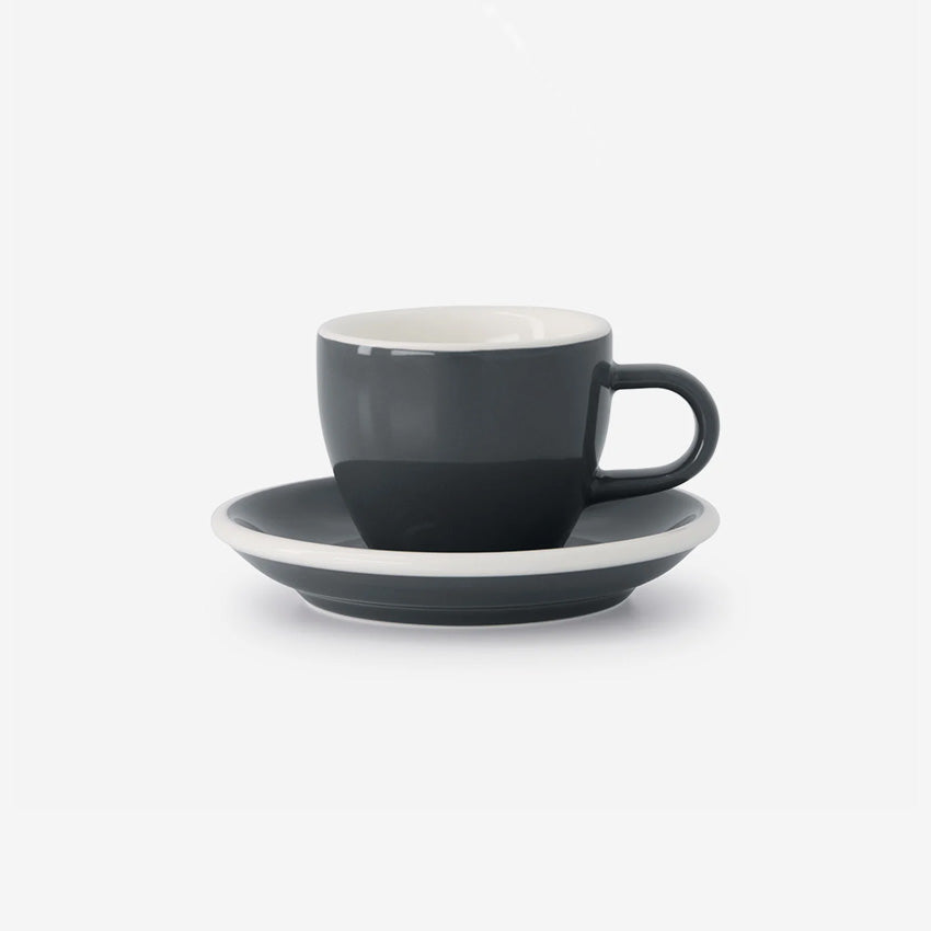 ACME | Mini tasse à café classique et soucoupe - Ensemble de 6