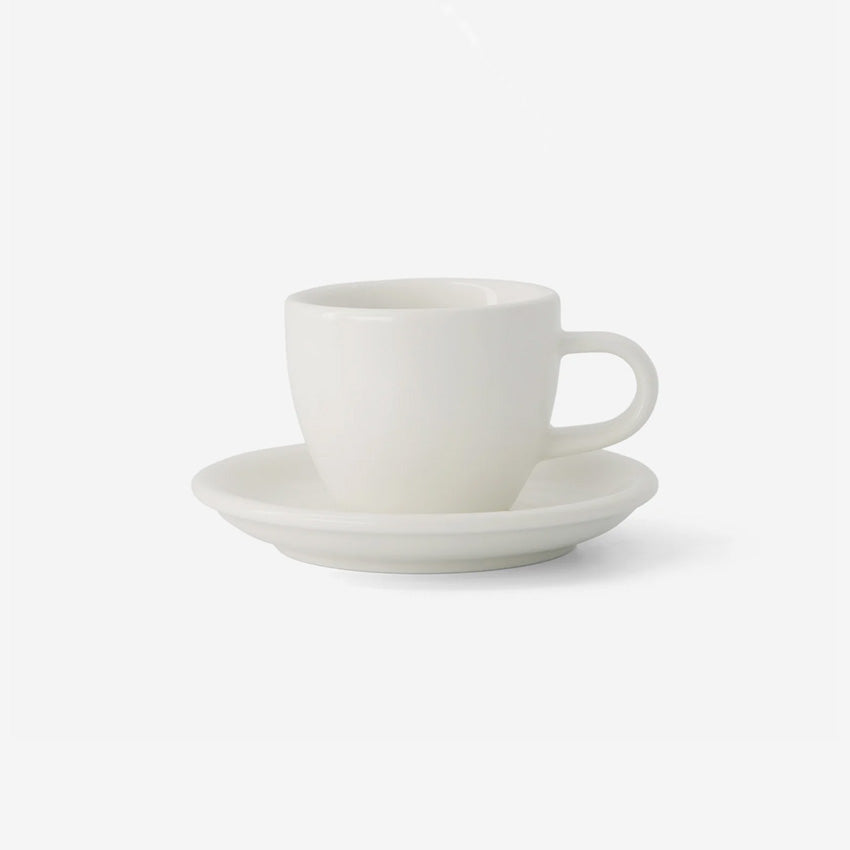 ACME | Mini tasse à café classique et soucoupe - Ensemble de 6