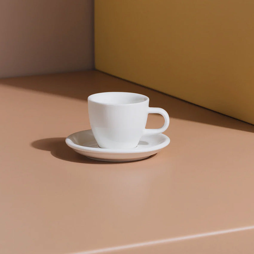 ACME | Mini tasse à café classique et soucoupe - Ensemble de 6