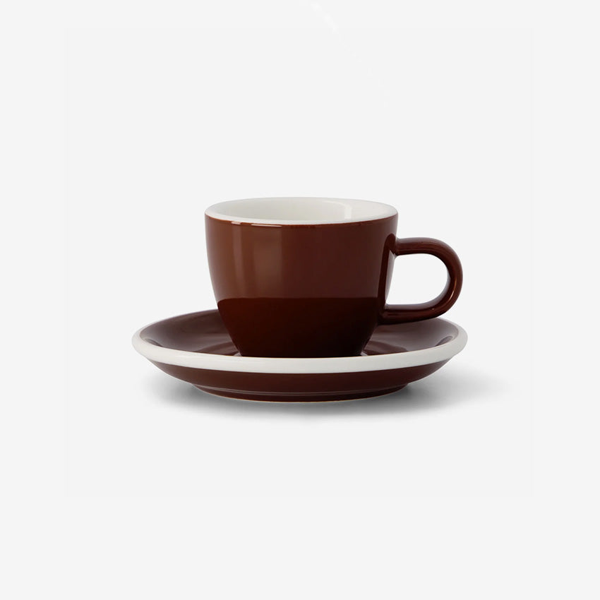 ACME | Mini tasse à café classique et soucoupe - Ensemble de 6