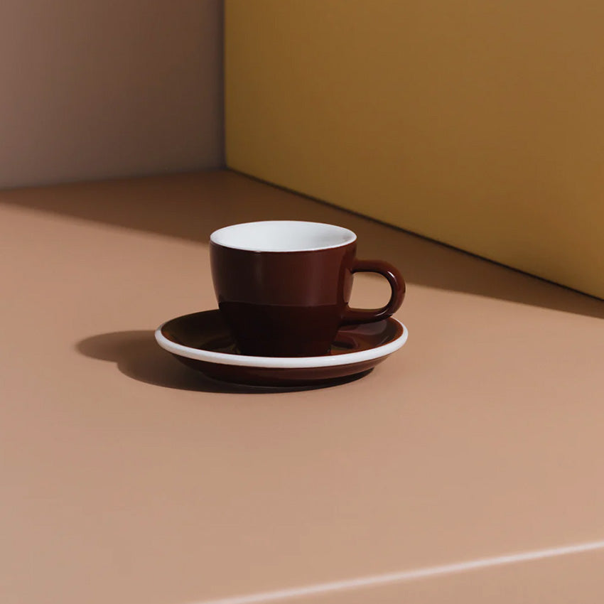 ACME | Mini tasse à café classique et soucoupe - Ensemble de 6