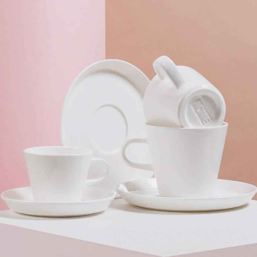 ACME | Mini tasse et soucoupe romaines - Ensemble de 6