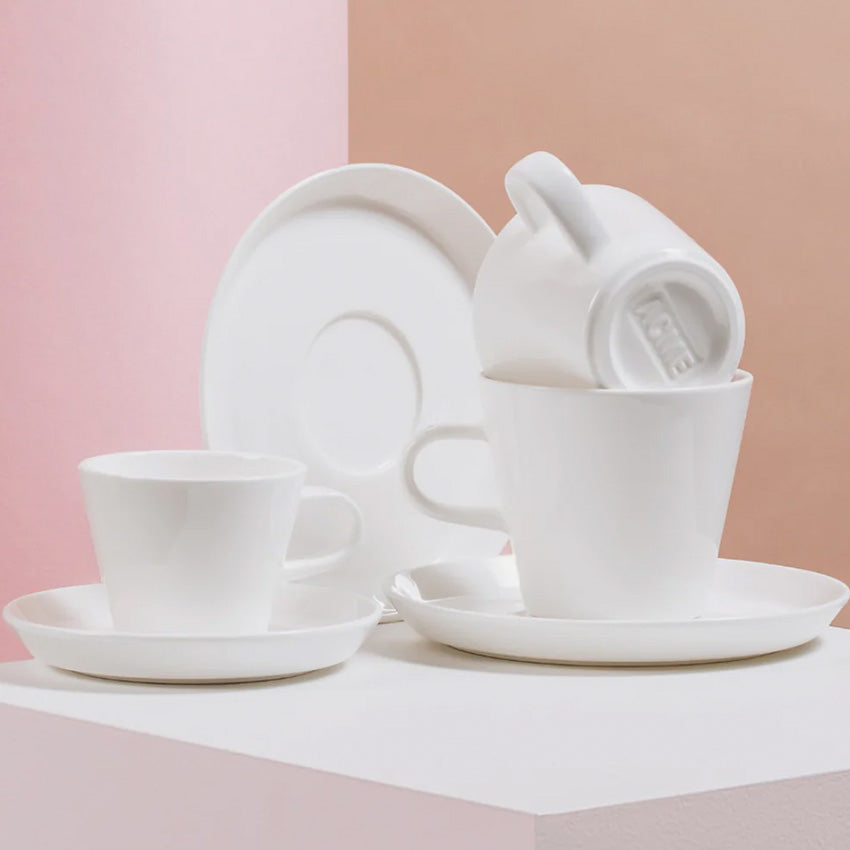 ACME | Petite tasse et soucoupe romaines - Ensemble de 6