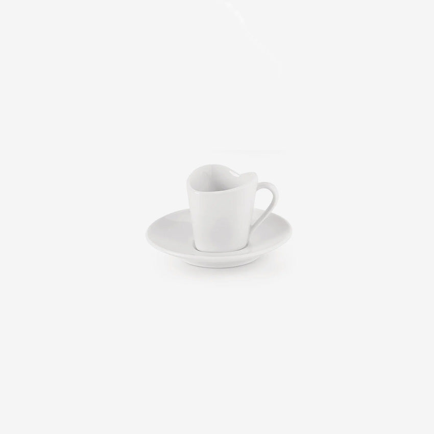 Alessi | "To" Set of 4 Mocha/Espresso Cups & Saucers