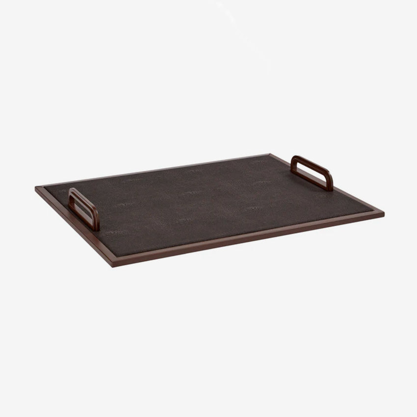 Addison Ross | Anthracite Faux Shagreen Tray