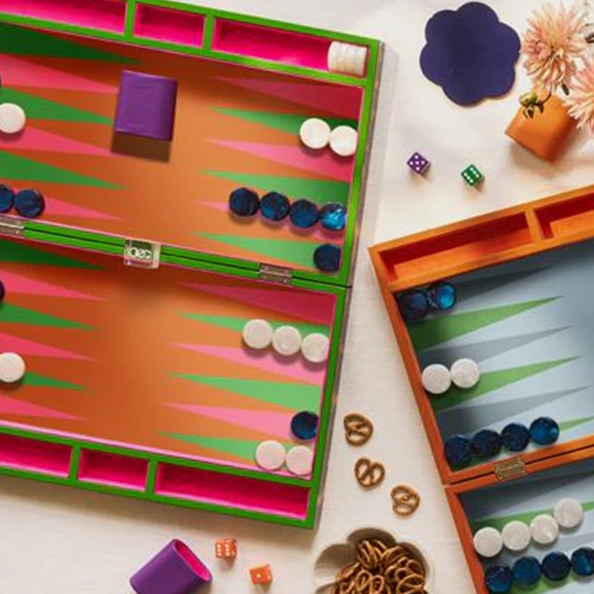 Addison Ross | Lacquer Backgammon - Tortoiseshell