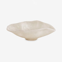 Beatriz Ball | Resin Alabaster Oval Bowl - White Swirl