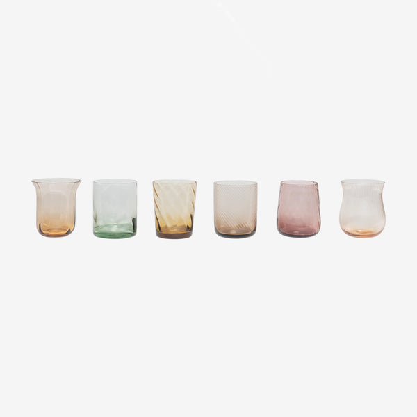 Bitossi Home | Verres à texture assortis Nuance - Ensemble de 6