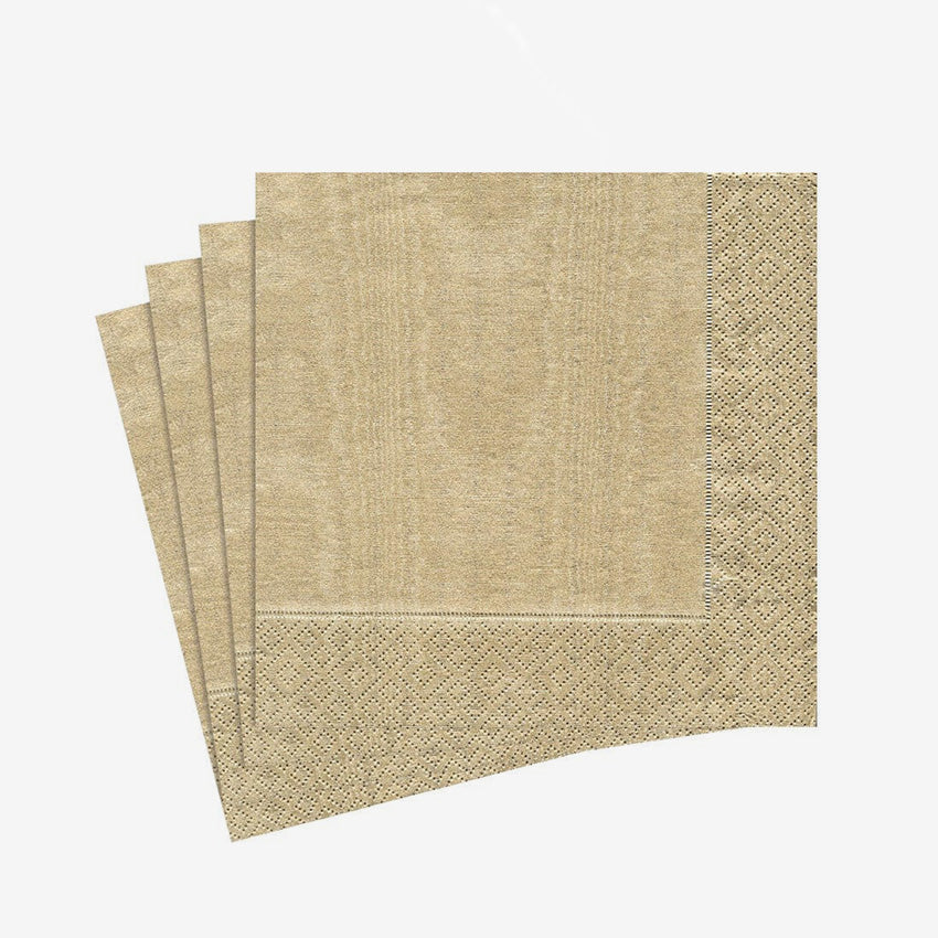 Caspari | Serviette Moire Gold