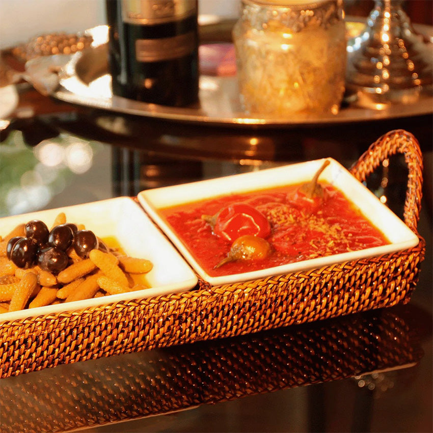 Calaisio | Rectangular Tray With 2 Dividers