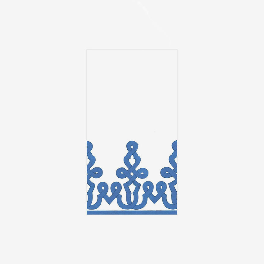 Caspari | Serviette de table Dessin Passementerie Riviera Bleu