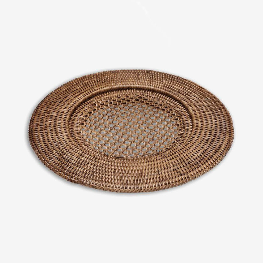 Caspari | Rattan Round Charger Plate