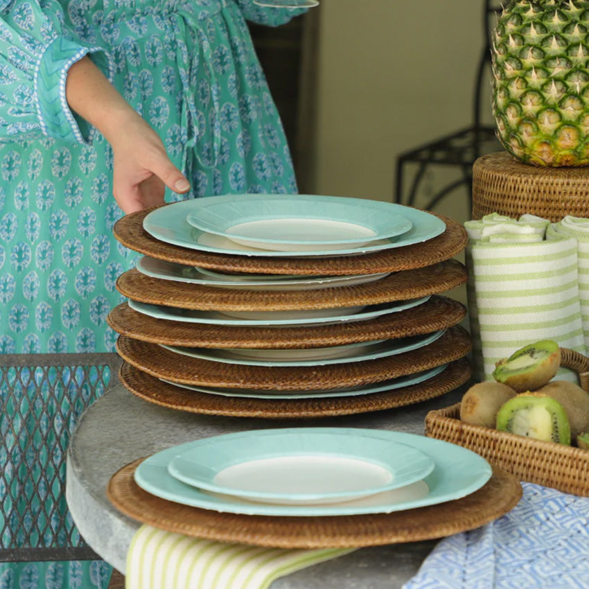 Caspari | Rattan Round Charger Plate