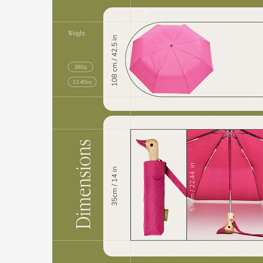 Duckhead | Compact Duck Umbrella - Bonbon Fuchsia