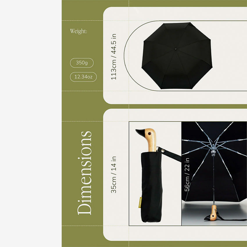 Duckhead | Compact Duck Umbrella - Classic Black