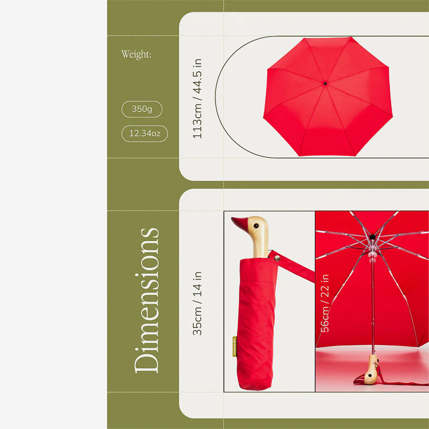 Duckhead | Compact Duck Umbrella - Red