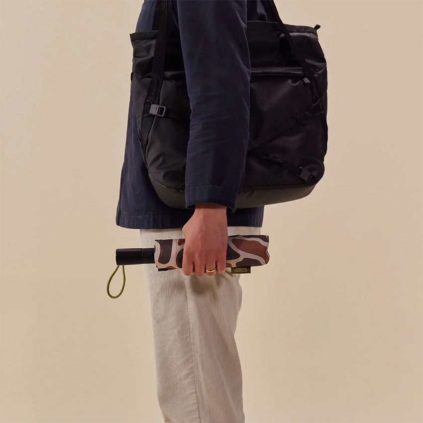 Duckhead | Compact Automatic Umbrella - Taupe Ripples