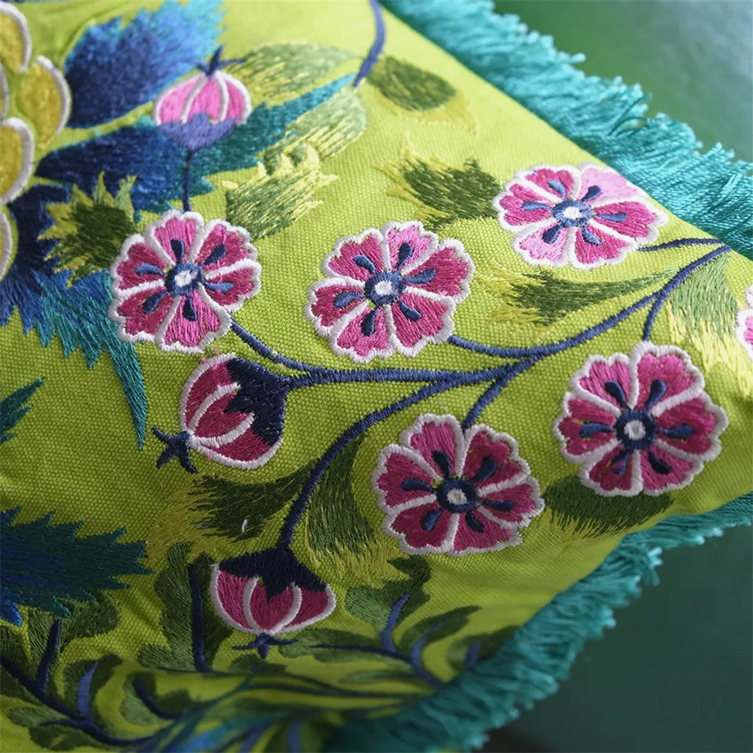 Christian Lacroix | Brocart Décoratif Coussin brodé citron vert 