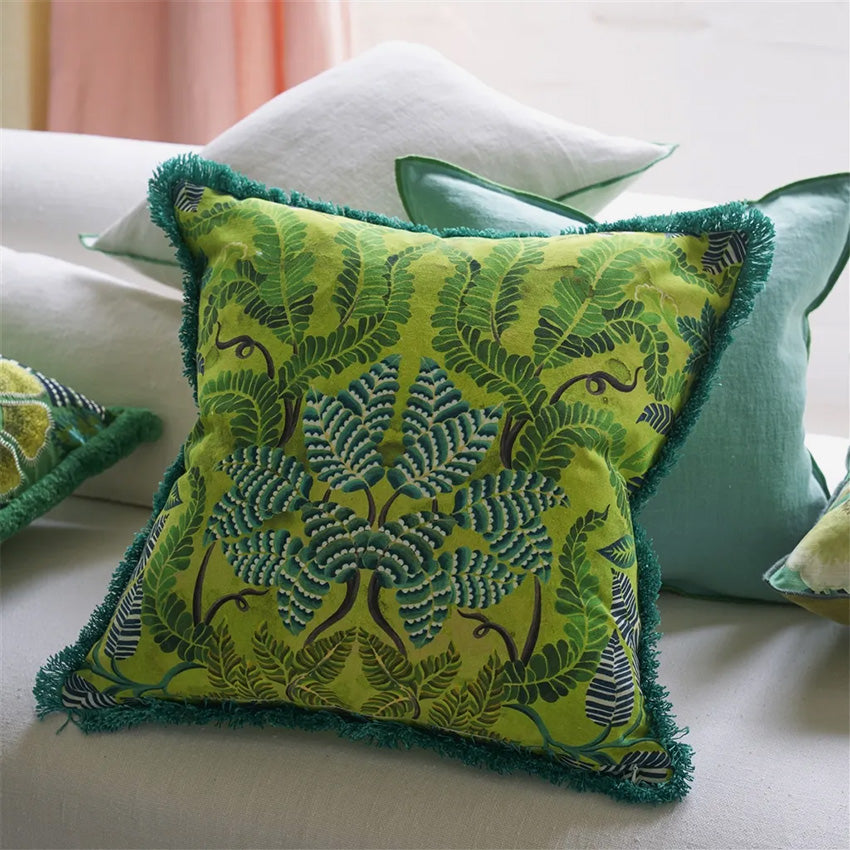 Christian Lacroix | Brocart Décoratif Coussin brodé citron vert 