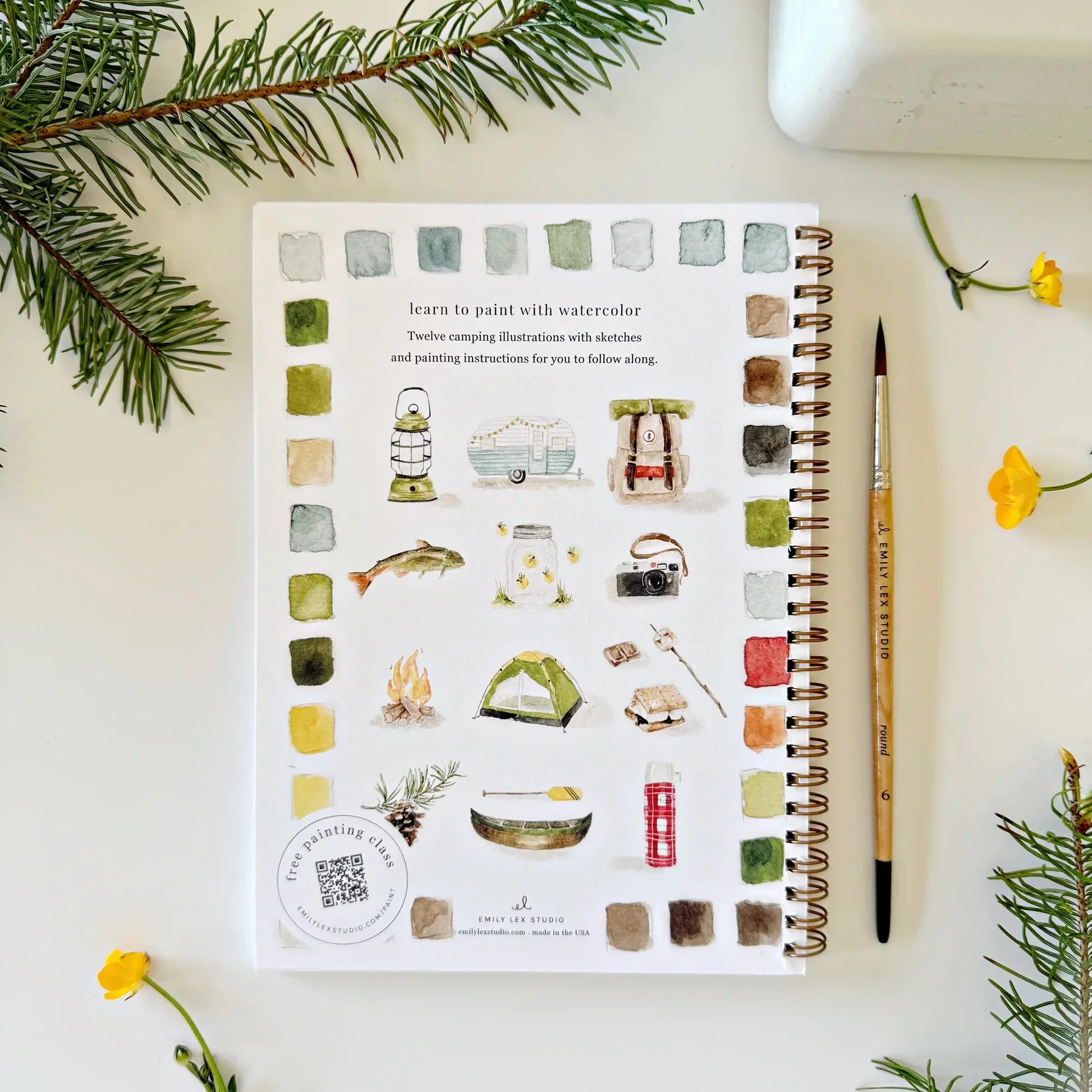 Emily Lex | Camping Watercolour Workbook