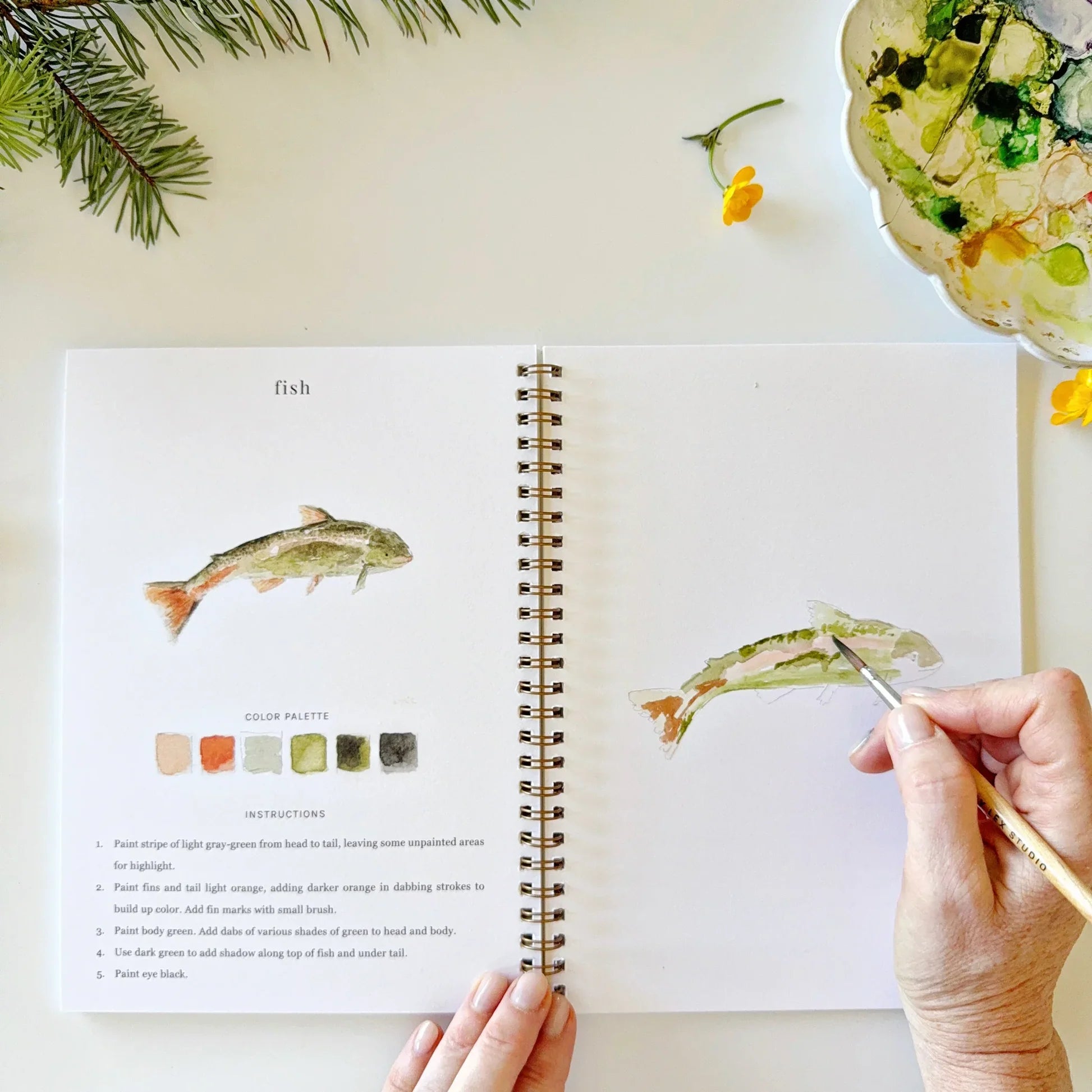 Emily Lex | Camping Watercolour Workbook