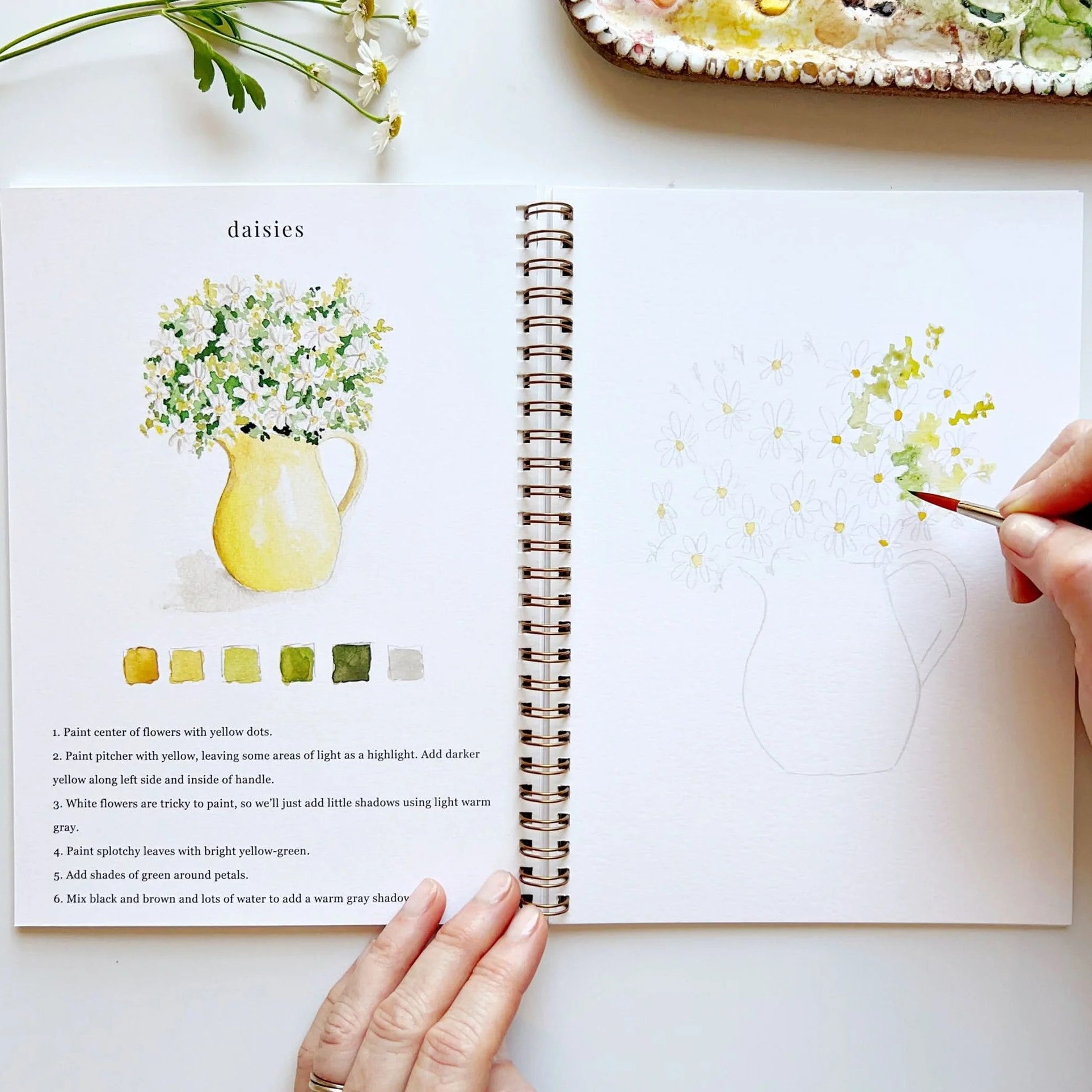 Emily Lex | Cahier d'aquarelle Fleurs