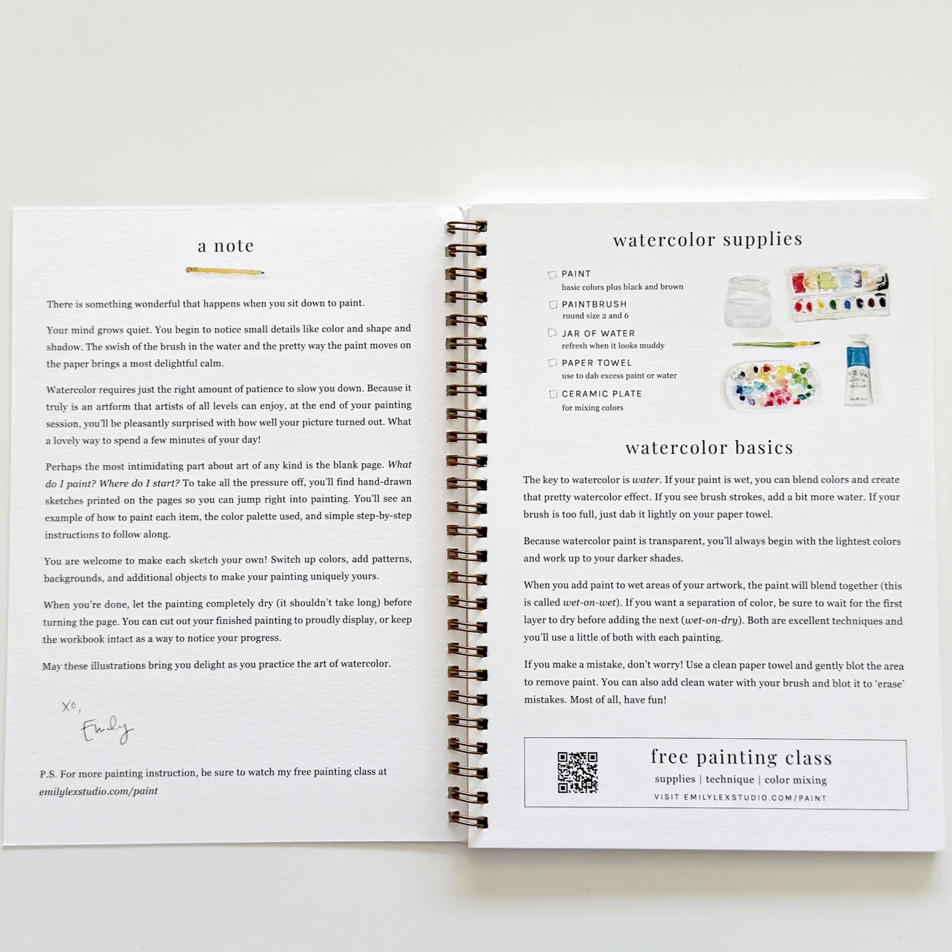 Emily Lex | Cahier d'aquarelle Fruits
