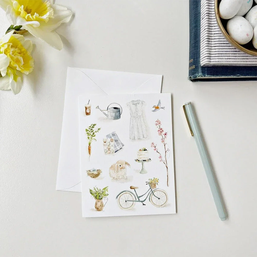 Emily Lex | Cartes de Souhaits Springtime - Ensemble de 8