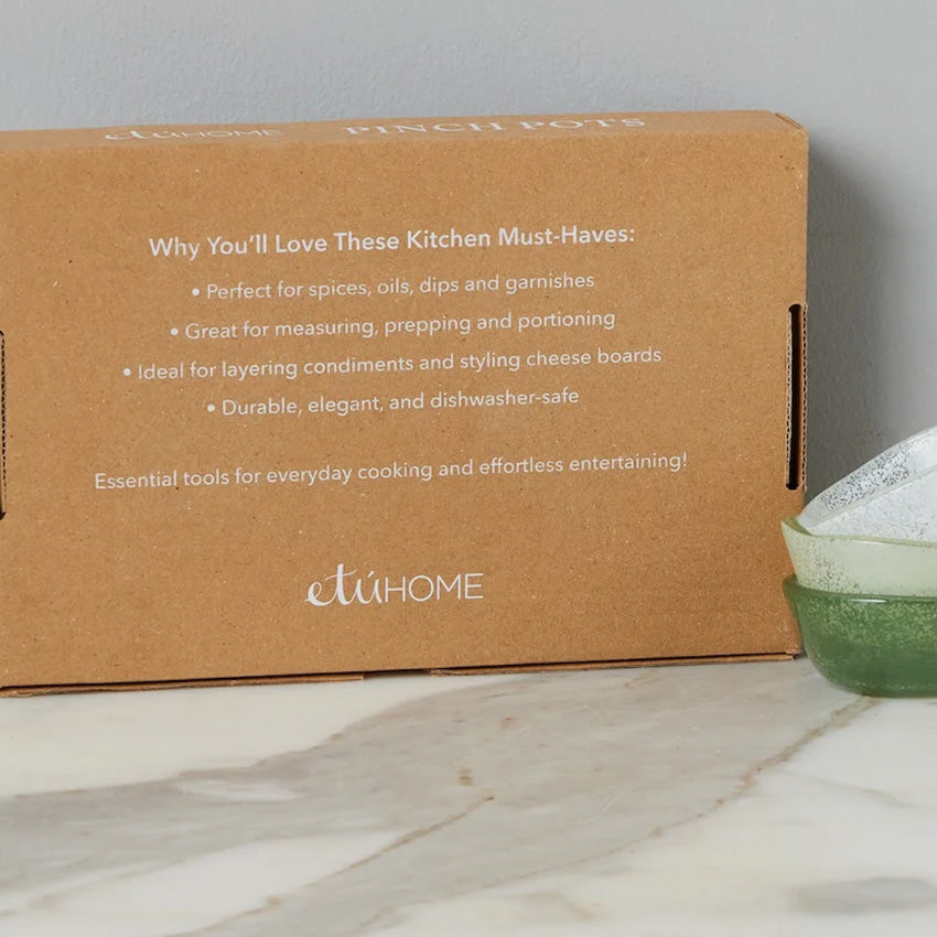 etúHOME | Glass Pinch Pots - Boxed Set of 6