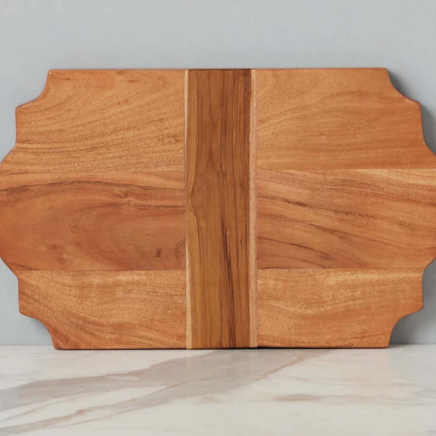 etúHOME | Trefoil Wood Cheese Board Charger - Set of 2