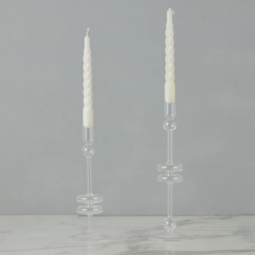 etúHOME | Glass Candlestick Pair