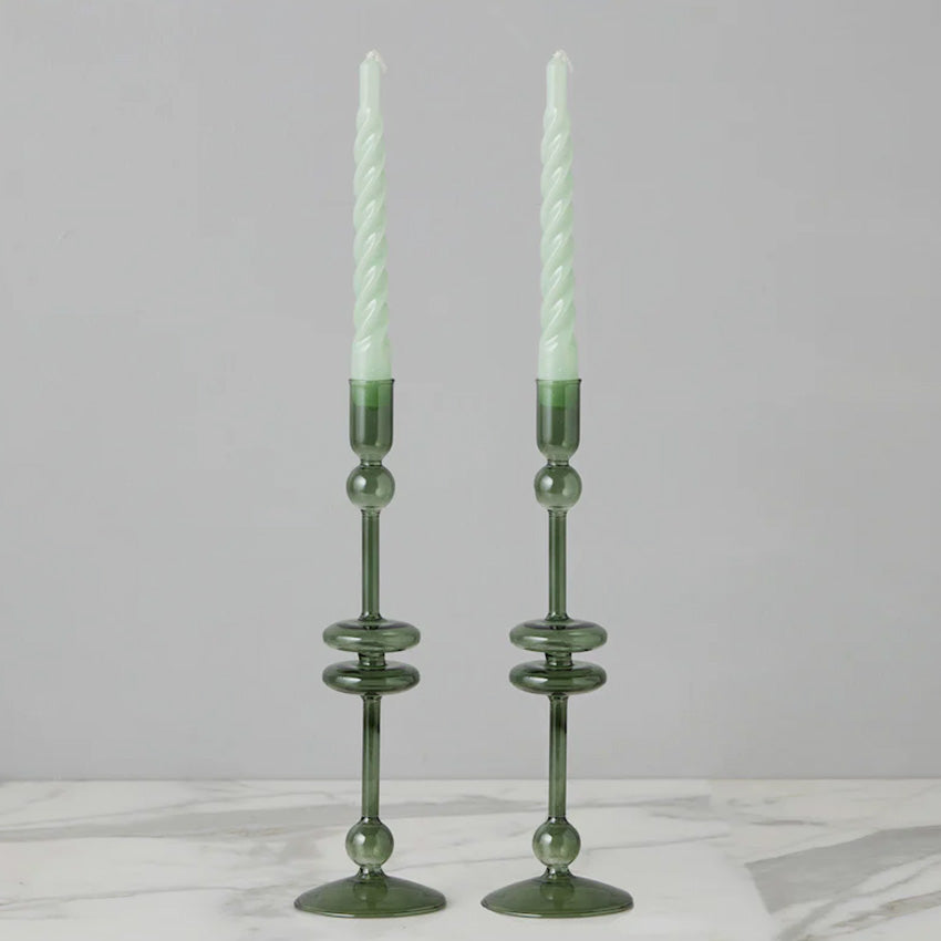 etúHOME | Glass Candlestick Pair