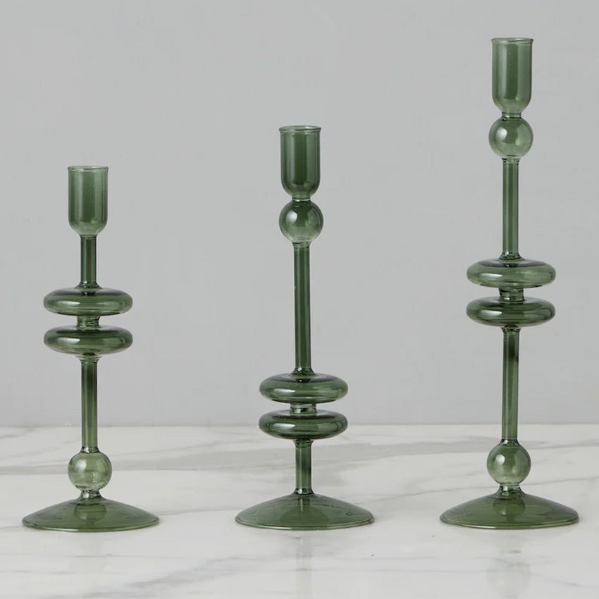 etúHOME | Glass Candlestick Pair