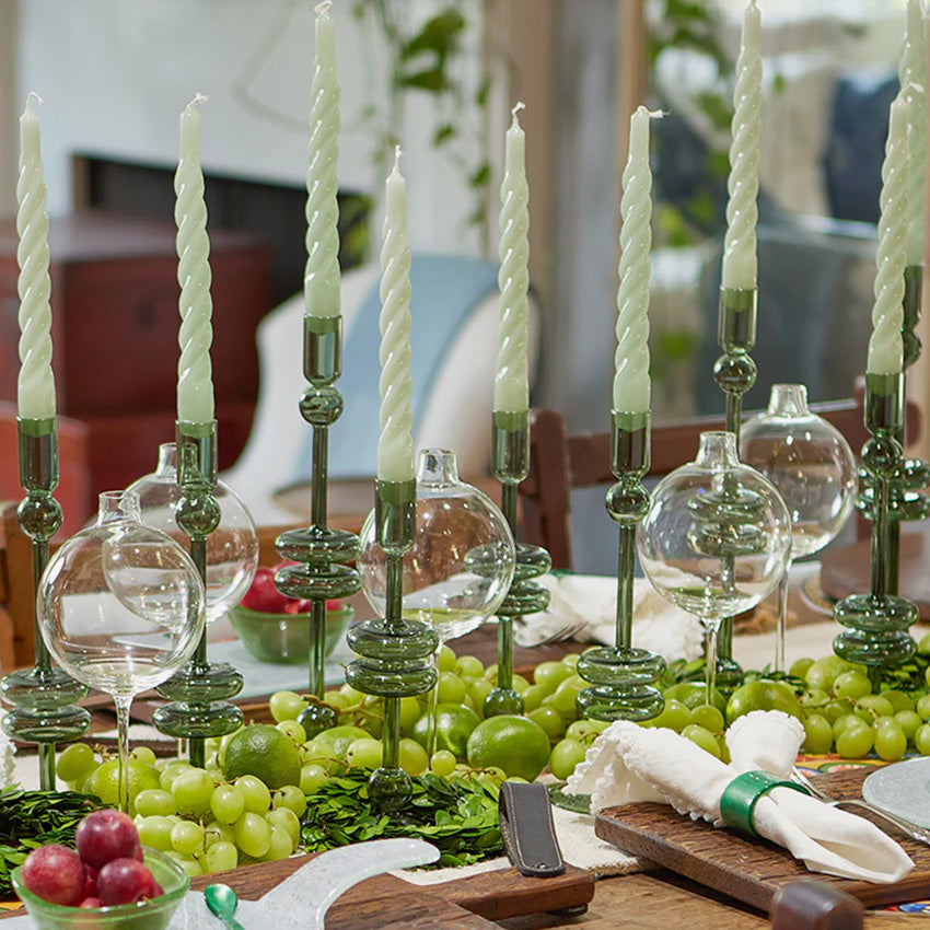 etúHOME | Glass Candlestick Pair