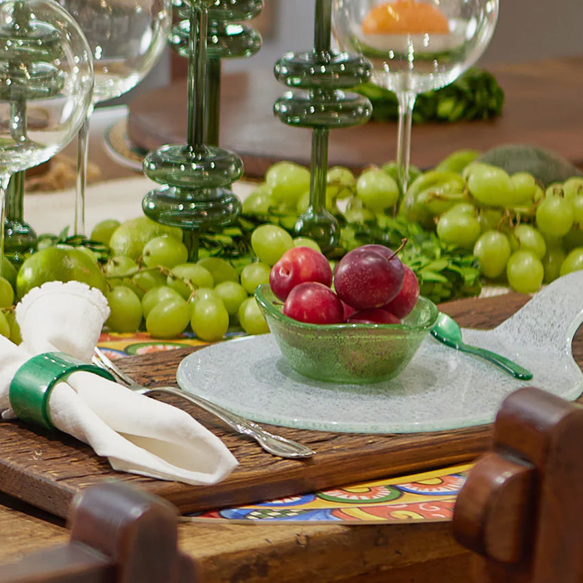 etúHOME | Mini Glass Cheese Tray - White