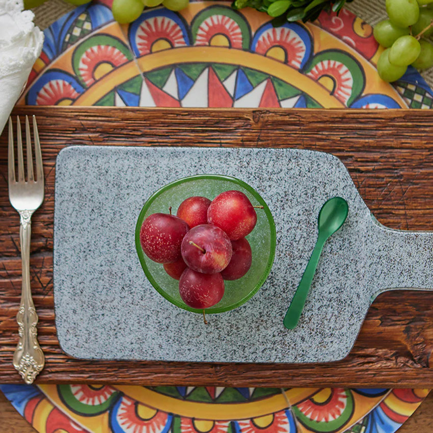 etúHOME | Mini Glass Cheese Tray - White