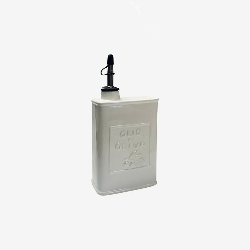Fox Run | White Ceramic Oil Can