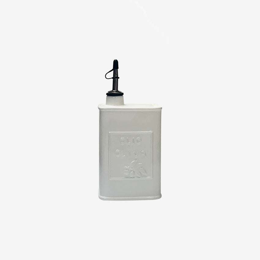 Fox Run | White Ceramic Oil Can