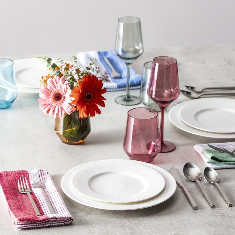 Fortessa | Amanda White Embossed Dinner Plate