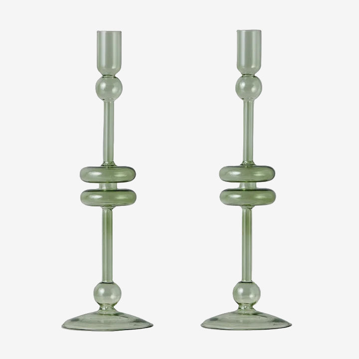etúHOME | Glass Candlestick Pair