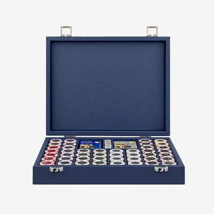 Hector Saxe | Ensemble de poker en cuir grainé – 440 jetons