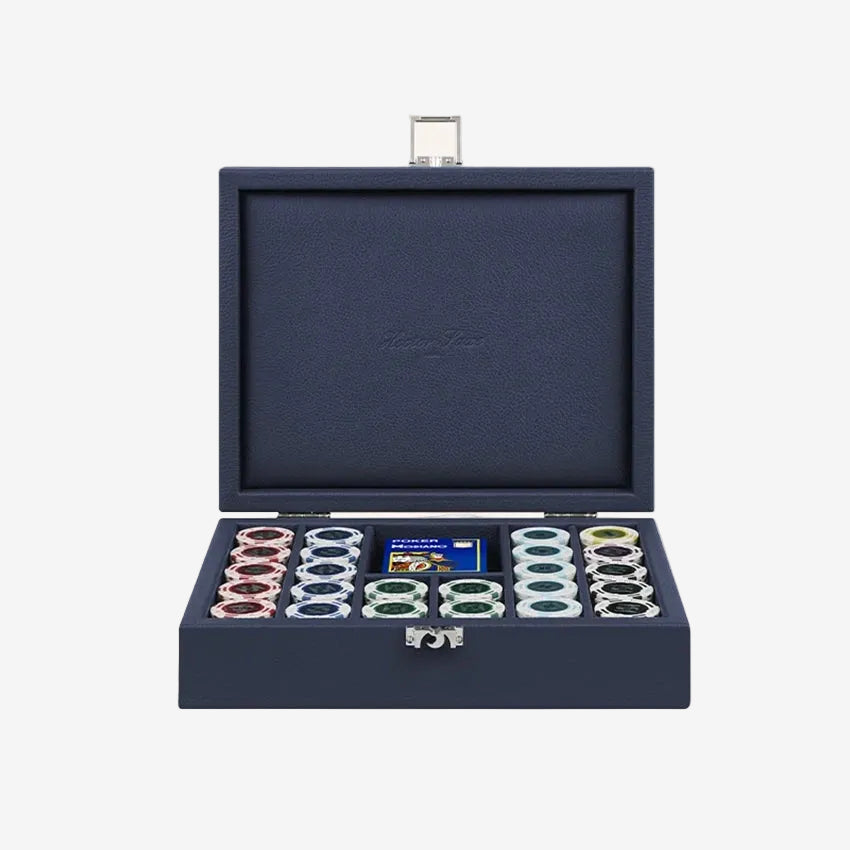 Hector Saxe | Ensemble de poker en cuir grainé – 240 jetons