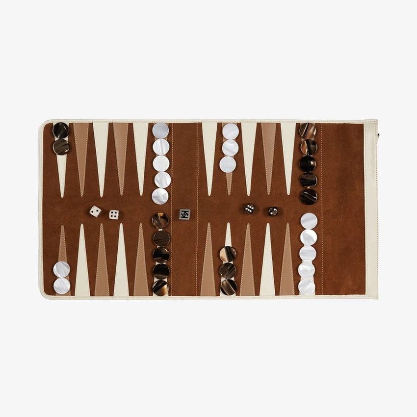 Hector Saxe | Victor Backgammon Travel Fabric - Velvet