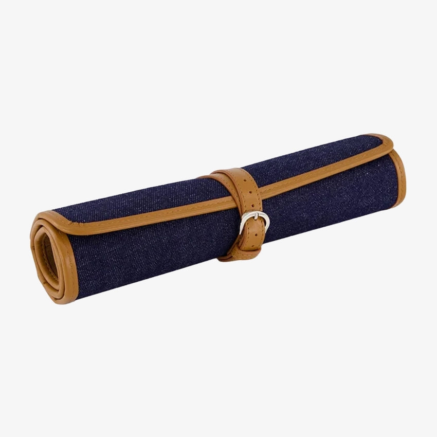 Hector Saxe - Victor Backgammon Travel Fabric - Denim