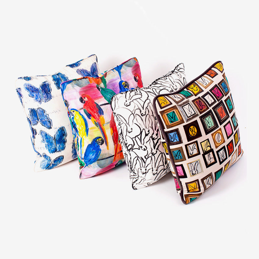 Hunt Slonem | Housse de coussin en coton Hunt's Studio