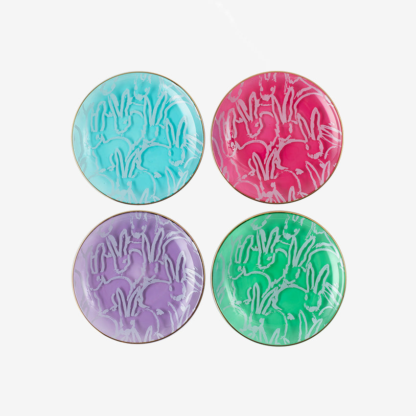Hunt Slonem | Lucky Charm Glass Plates - Set of 4