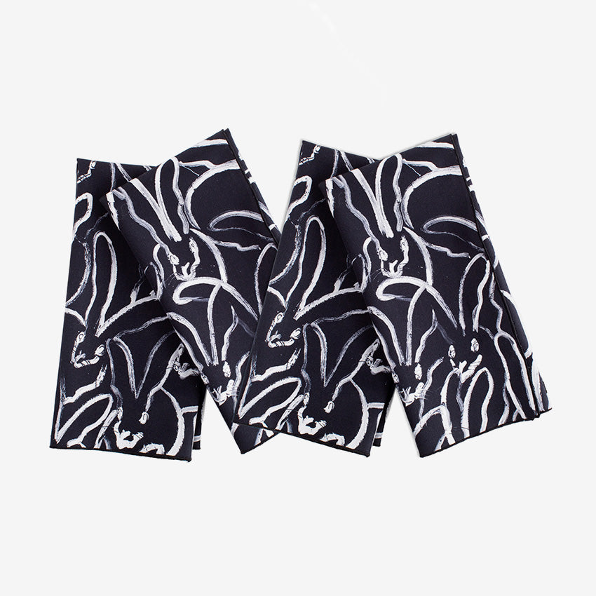 Hunt Slonem | Serviette de table en coton Rabbit Run