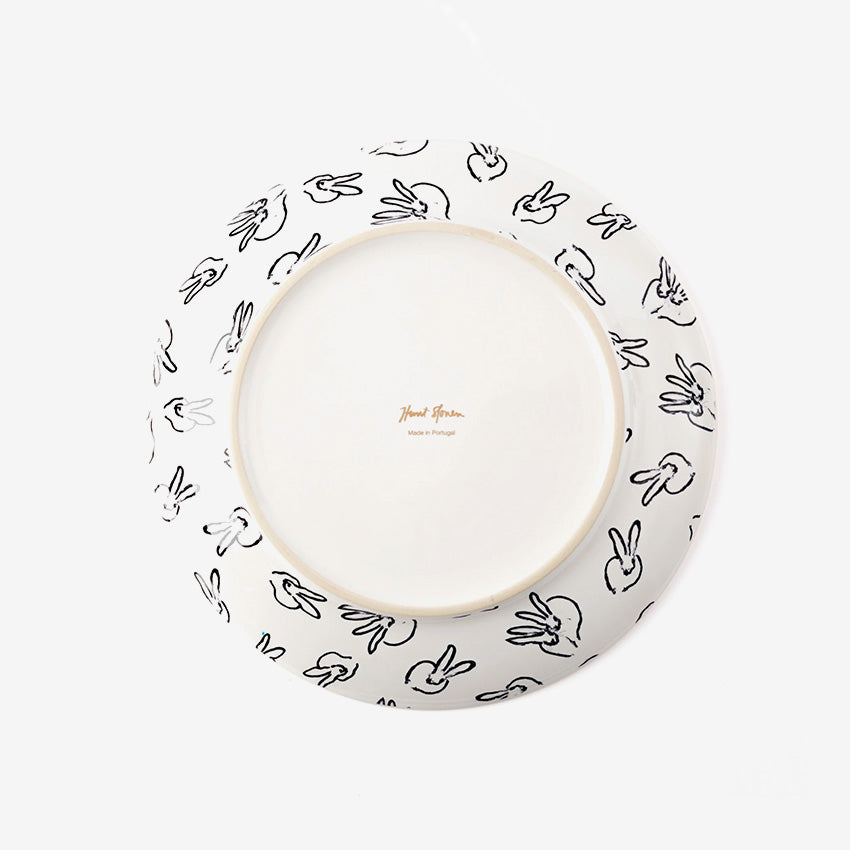 Hunt Slonem | Assiette à dîner Rabbit Run